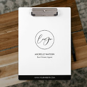 ミニマル企業のリストロゴ白黒カンパニー クリップボード