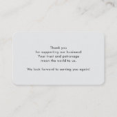 ミニマル企業のBusiness Card Insert 名刺 (裏面)