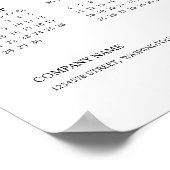ミニマル企業カレンダー2026 ポスター (角)