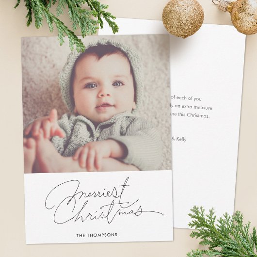 ミニマル休日のフォトカード シーズンカード