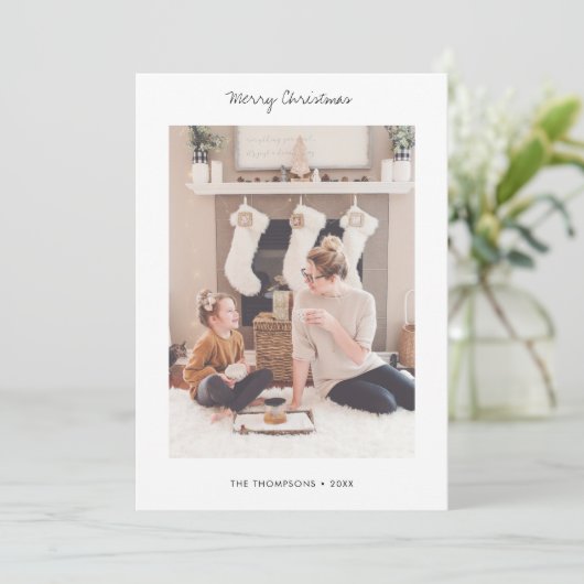 ミニマル休日のフォトカード シーズンカード (スタンド正面)