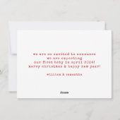 ミニマル休暇妊娠告知カード シーズンカード (裏面)