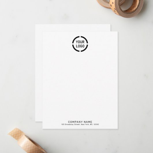 ミニマル会社のロゴひなパーソナライズされた形 ノートカード (正面/裏面インサイチュ)
