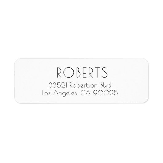 ミニマル住所 シール (正面)