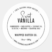 ミニマル体バタースモールビジネスブラック |ロゴ ラウンドシール (正面)