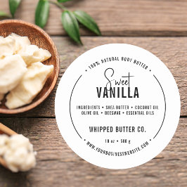 ミニマル体バタースモールビジネスブラック |ロゴ ラウンドシール