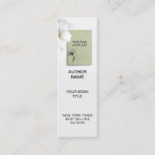 ミニマル作家ブックマークテンプレートとブックコーブ スキニー名刺 (正面)