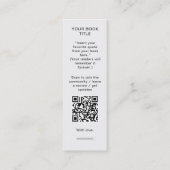 ミニマル作家ブックマークテンプレートとブックコーブ スキニー名刺 (裏面)