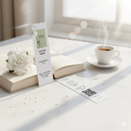 ミニマル作家ブックマークテンプレートとブックコーブ スキニー名刺