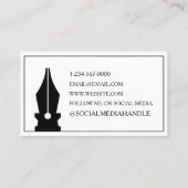 ミニマル作家ライターインクペン名刺 名刺 (裏面)