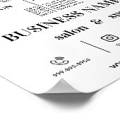 ミニマル価格表毛価格設定フライヤーサロン ポスター (角)