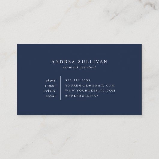 ミニマル保スNavy BlueのTouchまたは 名刺 (裏面)