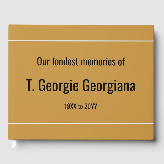 ミニマル保守派悔やみや弔慰ゲストブック ゲストブック (正面)