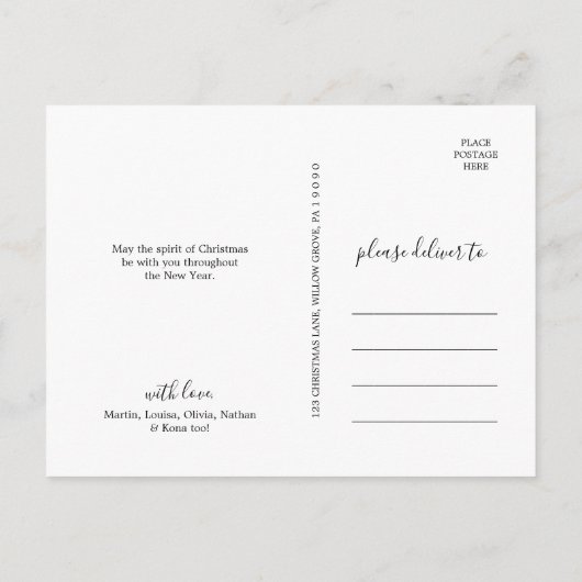 ミニマル信じスの宗教景観写真 シーズンポストカード (裏面)