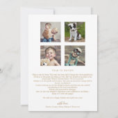 ミニマル信じス金ゴールド年のレビューポートレート シーズンカード (裏面)