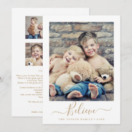 ミニマル信じス金ゴールド年のレビューポートレート シーズンカード