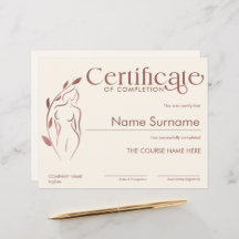 ミニマル修了証書体彫刻