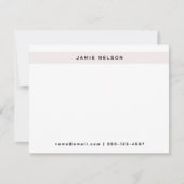 ミニマル個人縁ど文具ベージュ色 ノートカード (正面)