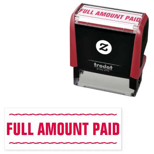 「ミニマル全額を支払う」スタンプ セルフインキングスタンプ (インサイチュ)