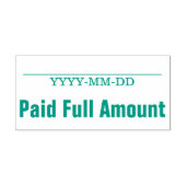 「ミニマル全額支払済」ゴム印 セルフインキングスタンプ (デザイン)