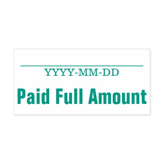 「ミニマル全額支払済」ゴム印 セルフインキングスタンプ (デザイン)