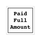 「ミニマル全額支払済」ゴム印 ラバースタンプ (インプリント)