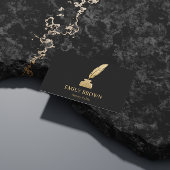 ミニマル公証人ローン署名業者ブラック金ゴールド 名刺