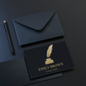 ミニマル公証人ローン署名業者ブラック金ゴールド 名刺