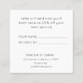 ミニマル共有ザラブ |ロイヤリティカード スクエア名刺 (裏面)