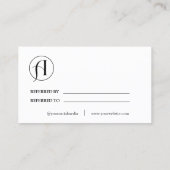 ミニマル共有ラブ紹介カード 紹介カード (裏面)