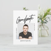 ミニマル写モダン真スクリプト大学院パーティー 招待状 (スタンド正面)