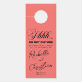 ミニマル写字書道結婚のゲスト ドアノブサイン (正面)