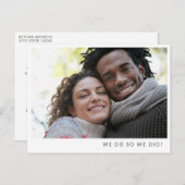 ミニマル写真おもしろいシンプルメッセージの展開  案内ポストカード (正面/裏面)