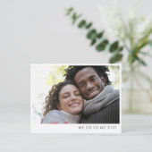 ミニマル写真おもしろいシンプルメッセージの展開  案内ポストカード (スタンド正面)