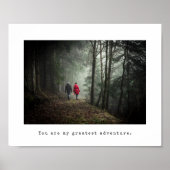 ミニマル写真とタイプライターのキャプション小 ポスター (正面)