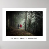 ミニマル写真とタイプライターのキャプション ポスター (正面)