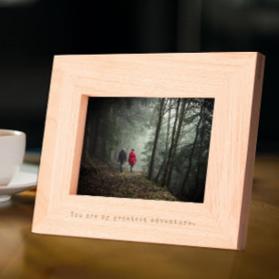 ミニマル写真とタイプライターのキャプション レーザー彫刻フレーム