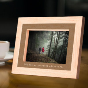 ミニマル写真とタイプライターのキャプション レーザー彫刻フレーム