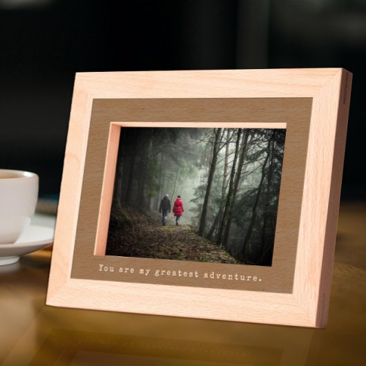 ミニマル写真とタイプライターのキャプション レーザー彫刻フレーム