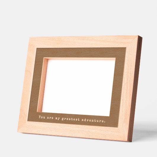 ミニマル写真とタイプライターのキャプション レーザー彫刻フレーム (左)