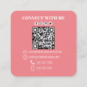 ミニマル写真と私との接続QRコード スクエア名刺 (裏面)