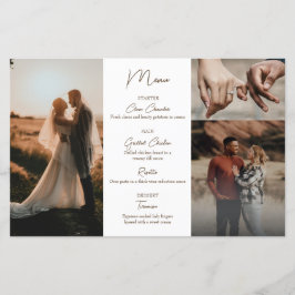 ミニマル写真のコラージュ結婚のメニュー