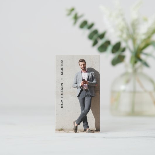 ミニマル写真のシンプル 名刺 (スタンド正面)