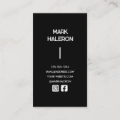 ミニマル写真のシンプル 名刺 (裏面)