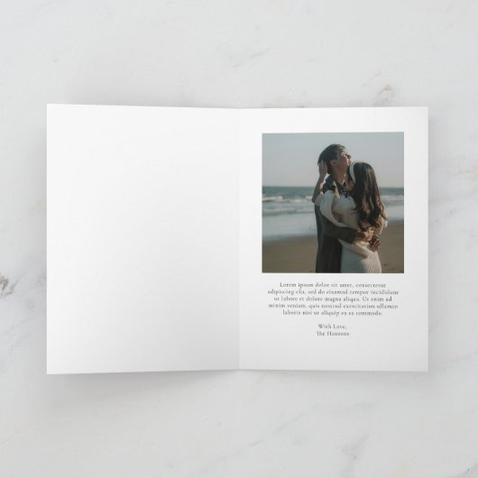 ミニマル写真のモダンクリスマス シーズンカード (内部)