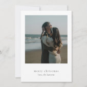ミニマル写真のモダンクリスマス シーズンカード (正面)