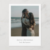 ミニマル写真のモダンクリスマス シーズンポストカード (正面)