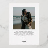 ミニマル写真のモダンクリスマス 箔シーズンカード (裏面)