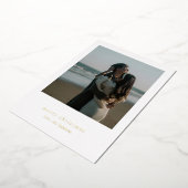 ミニマル写真のモダンクリスマス 箔シーズンカード (回転した状態)