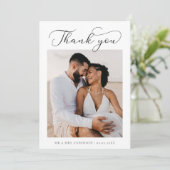 ミニマル写真の結婚サンキューカード サンキューカード (スタンド正面)